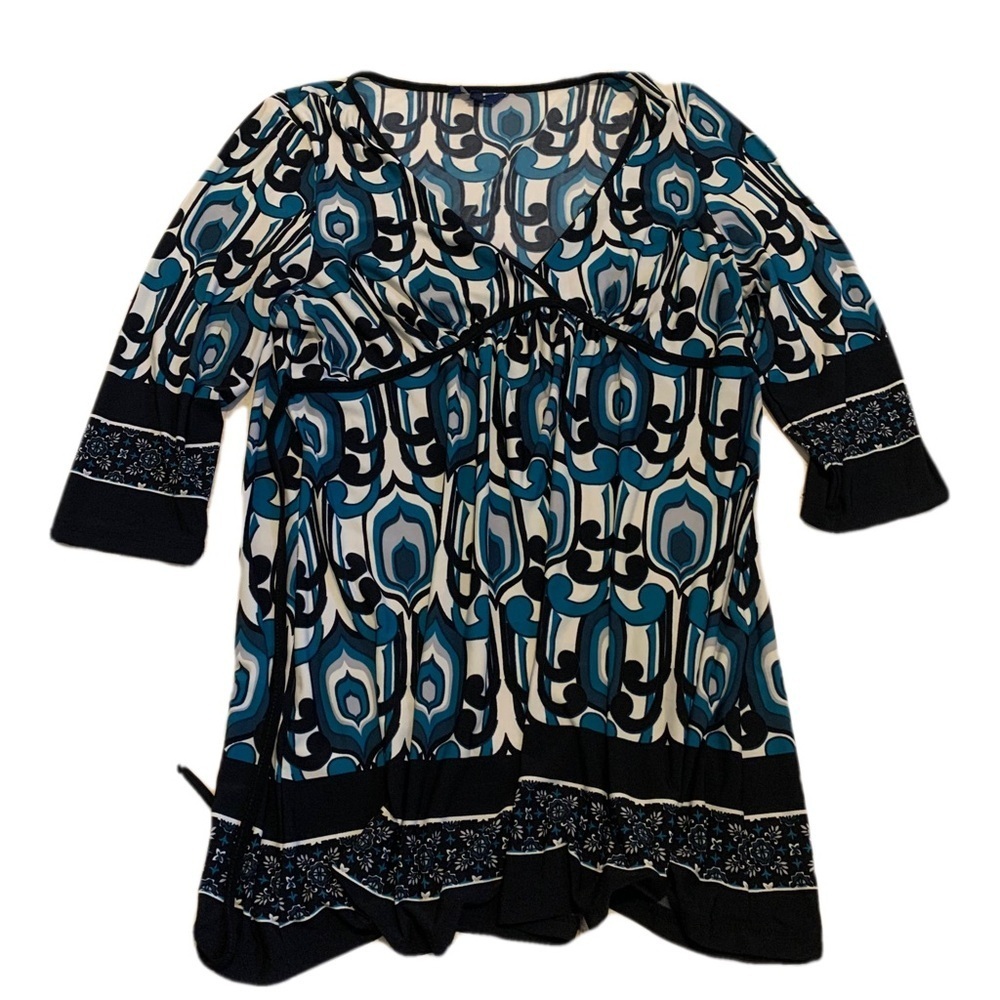⚡️Reitmans Geometric Tunic Top Blouse - XL